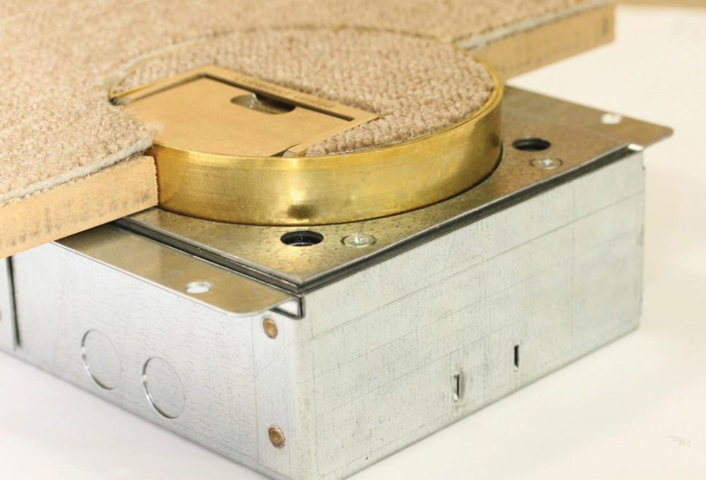 close up of small brass cross section