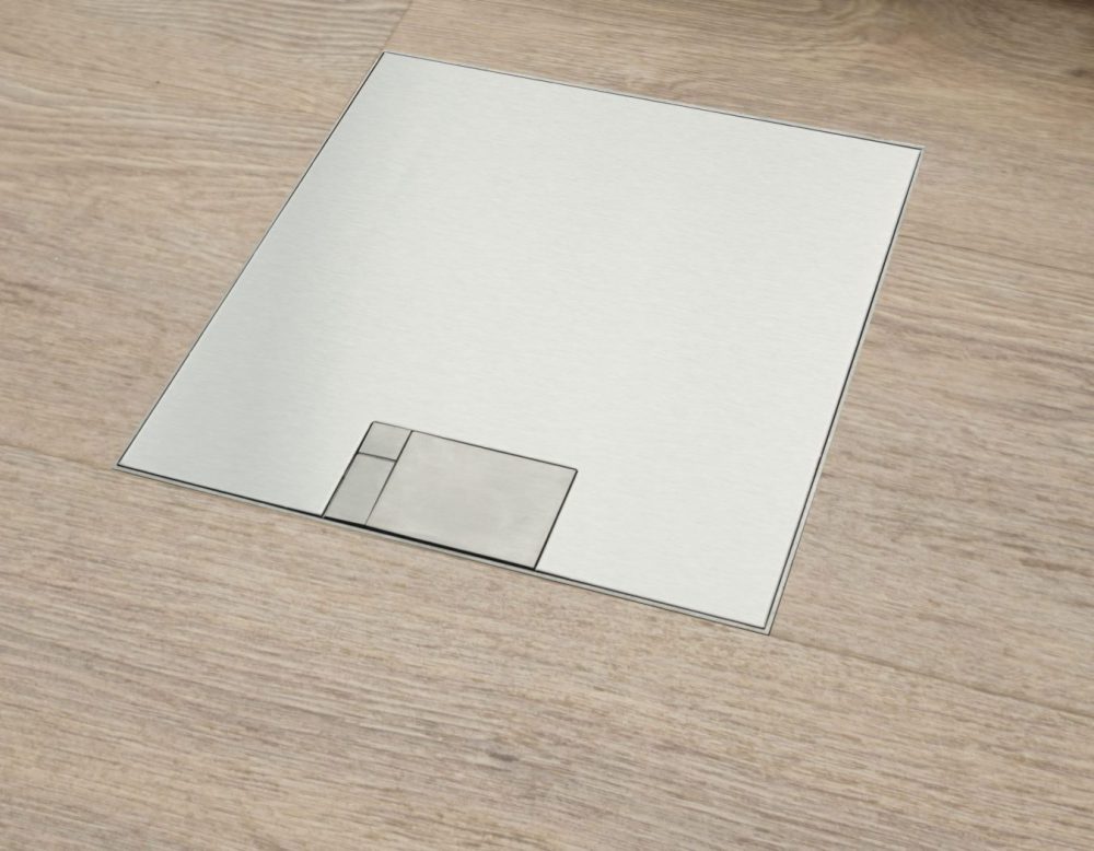 flat lid minima floor box within wood floor