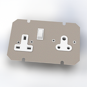1x13A Switched + 1x Euro